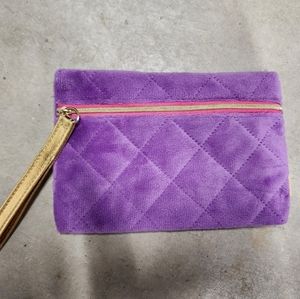 NWOT purple makeup bag